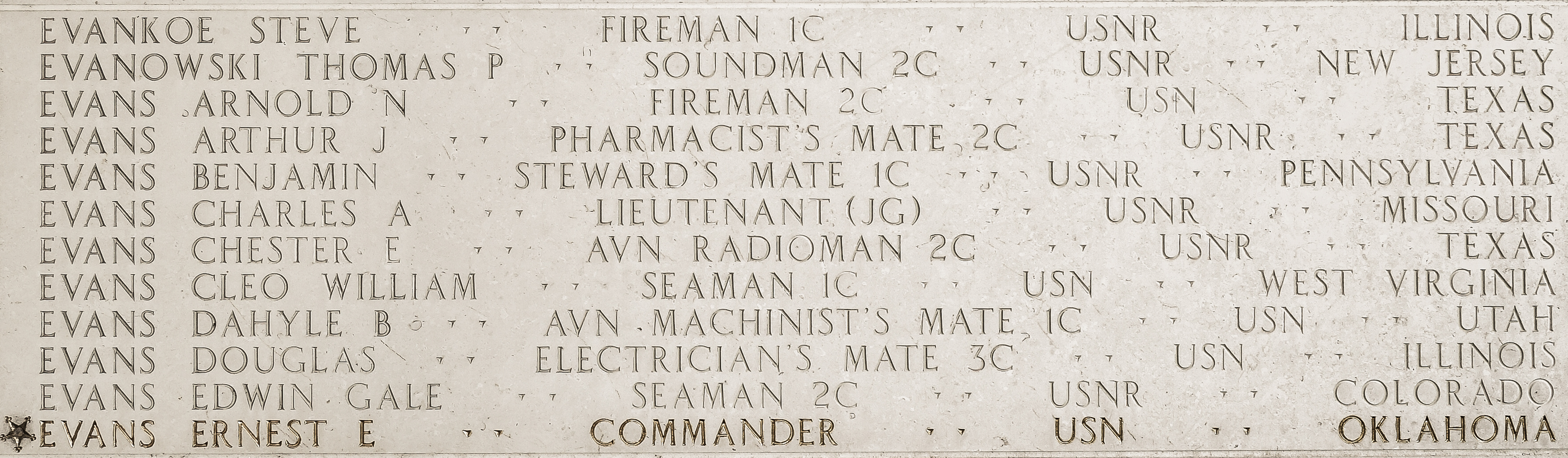 Thomas P. Evanowski, Soundman Second Class